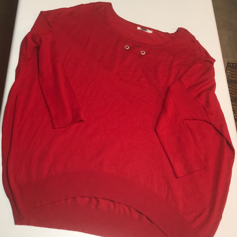 Super soft oversized red sweater